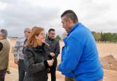 Visita a las obras del campo de ftbol de La Palma