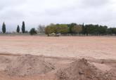 Visita a las obras del campo de ftbol de La Palma