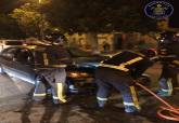 Intervenci�n de Bomberos en un accidente de tr�fico en Ram�n y Cajal