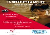 Cartel La Belle et la Meute Fb - Mes de la Mujer de la Alianza Francesa