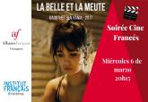 Cartel La Belle et la Meute Fb - Mes de la Mujer de la Alianza Francesa