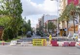 Cortes de tráfico en la Alameda de San Antón en dirección a Plaza de España