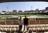 Jess Gimnez y Ricardo Segado, de MC Cartagena, en el estadio municipal Cartagonova