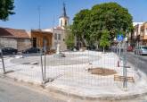 Obras en la Plaza de la Constitucin en Santa Luca