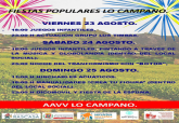Cartel fiestas populares en Lo Campano 2019