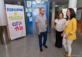 Visita al colegio de Educacin Especial Primitiva Lpez en el primer da de clase