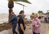 El Gobierno municipal supervisa la recuperacin del litoral del Mar Menor y las zonas oeste y norte afectadas por la gota fra