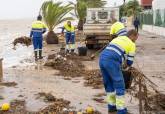 El Gobierno municipal supervisa la recuperación del litoral del Mar Menor y las zonas oeste y norte afectadas por la gota fría