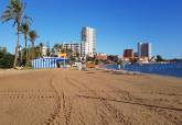 Playas cartageneras tras las labores de limpieza Gota Fria
