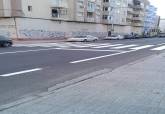 Pintado de sealizacin vial en los barrios de Cartagena