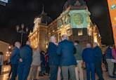 Proyeccin fachada del Palacio Consistorial sobre el Da de la Polio