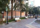 Luminarias LED de la Plaza Ciudad de Mula