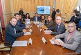 Reunin del consejero de Medio Ambiente y la consejera de Turismo de la Regin de Murcia con los alcaldes de los municipios del Mar Menor