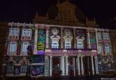 Video mapping patrocinado por Repsol en la fachada del Palacio Consistorial