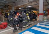 Policía Local y Bomberos participan en un simulacro de incendio en el Espacio Mediterráneo