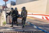 Policía Local y Bomberos participan en un simulacro de incendio en el Espacio Mediterráneo