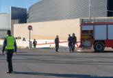 Polica Local y Bomberos participan en un simulacro de incendio en el Espacio Mediterrneo