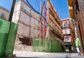 Trabajos de demolicin y apuntalamiento interior del edificio de la calles Aire y Cuatro Santos