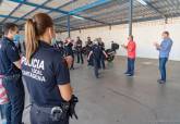 La primera mujer que ingresó en la Policía Local de Cartagena, Maricarmen Garrido vive su última jornada laboral