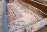 Proceso de restauracin de el Edificio del Mosaico para incorporarse a la visita al Barrio del Foro Romano 