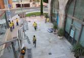 Obras de reforma en la oficina de Turismo de las Puertas de San José en Cartagena