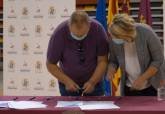 Firma del acuerdo de colaboracin para la promocin del baloncesto en Cartagena 