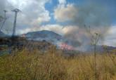 Incendio entre los montes Calvario y San Julin