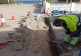 Obras de asfaltado en Islas Menores