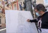 Día del Pintor, Javier Lorente pintando en la calle