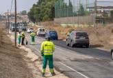 Obras de reparacin del firme en la carretera de La Asomada