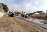 Obras de reparacin del firme en la carretera de La Asomada
