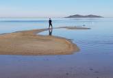 Bancos de arena en playas del Mar Menor