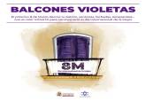 Balcones violetas con motivo del Día de la Mujer