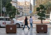 Nuevos maceteros instalados en el centro de la ciudad