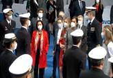 Acto de puesta a flote del submarino S-81 en Navantia por la Familia Real