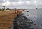 Trabajos en el litoral de Cartagena.