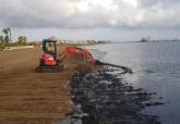 Trabajos en el litoral de Cartagena.