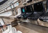 Limpieza y renovación de asientos en el Estadio Municipal Cartagonova