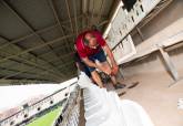 Limpieza y renovación de asientos en el Estadio Municipal Cartagonova