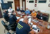 Reunin de Torralba y Ortega con los servicios municipales participantes en el operativo de la Vuelta