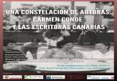 Cartel charla 'Una constelacin de autoras: Carmen Conde y las escritoras canarias'
