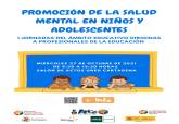 Cartel de las jornadas de Ápices sobre salud mental en niños y adolescentes