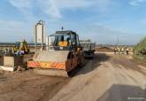 Visita a las obras de reparacin del firme de la carretera RM-F15