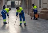 Limpieza viaria en calles de Cartagena