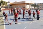 Visita de representantes del club hockey Cartagena al Colegio Narval