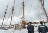 El buque escuela Elcano a su llegada al puerto de Cartagena