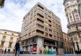 Edificio de Banesto en la plaza de San Sebastin que ser rehabilitada su fachada tras la Semana Santa