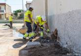 Comienzan las obras de la pista polideportiva que se va a construir en Los Urrutias con cargo al dinero de la Dana