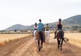 Paseo a caballo durante la presentacin de las actividades del Tla de Verano