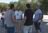 Visita del concejal de Infraestructuras, Diego Ortega, a la zona del campamento festero